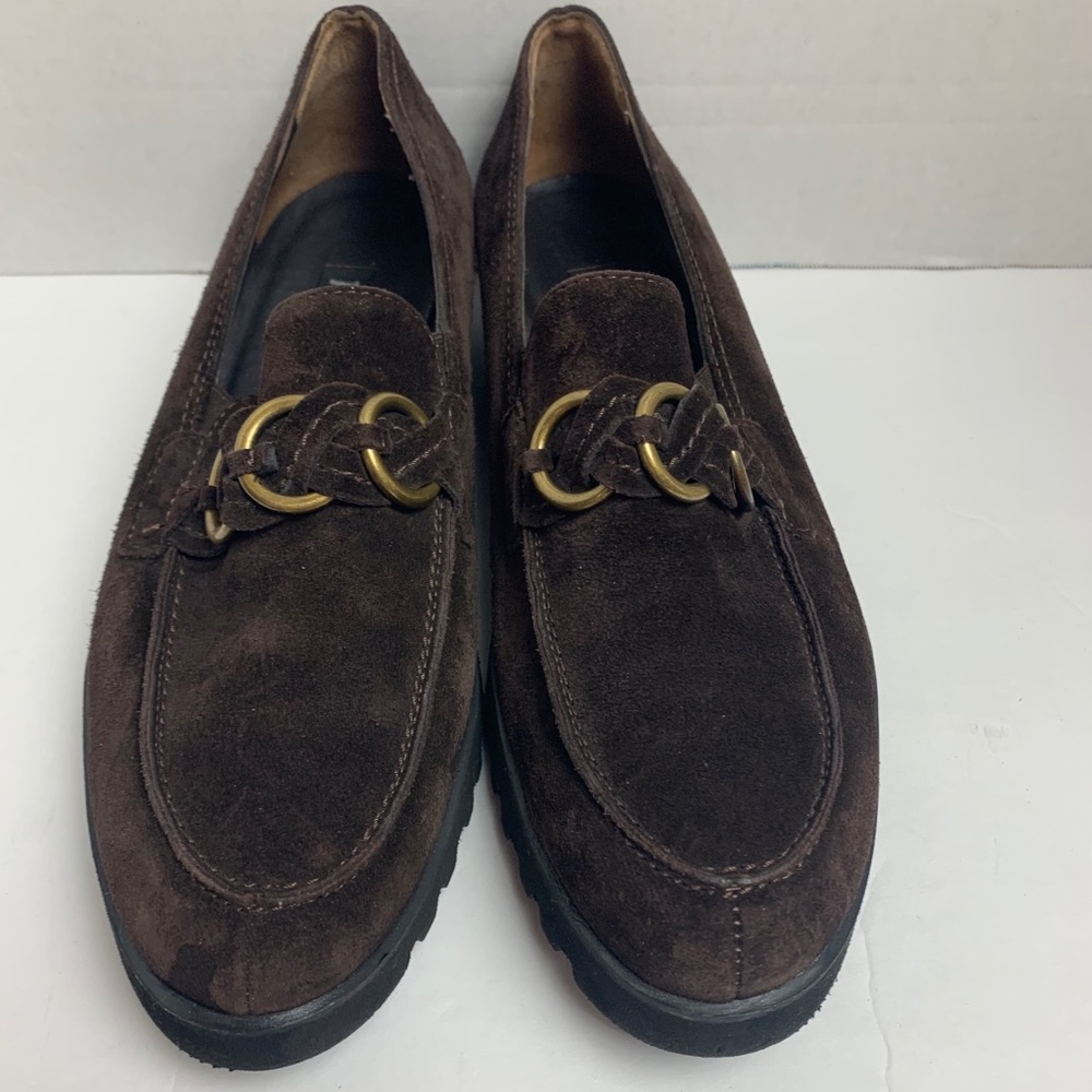 Paul Green Women’s Suede Braided Buckle Loafer